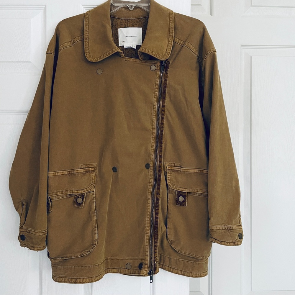 Anthropologie parka utility asymmetric  women’s jacket size S